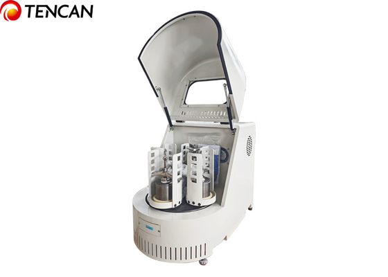 Fabricant de moulin à billes planétaire de laboratoire Broyeur en acier inoxydable 220V 50Hz 0,75KW Bouteille d'agate 90kg Poids