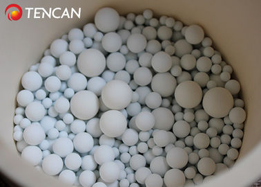 Médias élevés de broyeur à boulets de résistance à l'usure, boule de meulage en céramique avec la couleur blanche