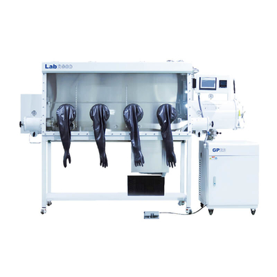 Utilisation en laboratoire GBP750S-4(1800) Système de régénération de la boîte à gants au gaz inerte avec 4 gants d'un côté