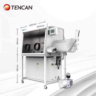 Boîte à gants de laboratoire TENCAN GBP750S-2 pour l'élimination de l'oxygène et de l'eau, 1200mm