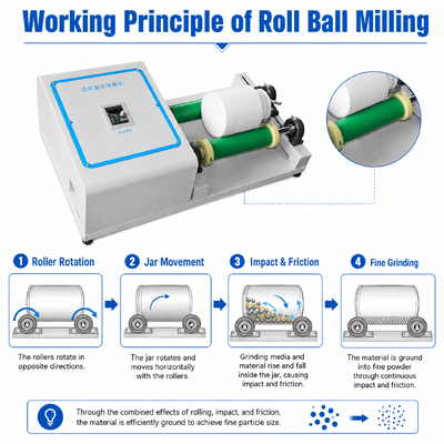 QM-5 Laboratory Ball Mill with Variable Speed 60-570 Rpm, Robust Build, and Grinding and Mixing Capabilities for Research and Industrial Use
