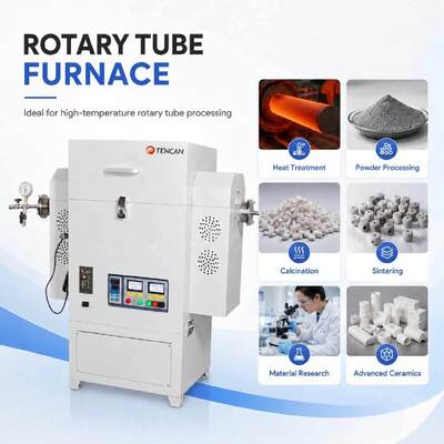 TENCAN TC-12NRT Haute température 1200C Fourniture tubulaire à vide de laboratoire MOSI2 élément chauffant de haute pureté de quartz/aluminium
