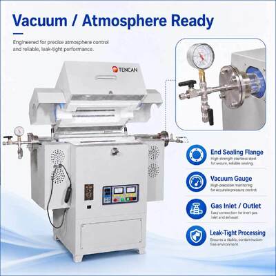 TENCAN TC-12NRT Haute température 1200C Fourniture tubulaire à vide de laboratoire MOSI2 élément chauffant de haute pureté de quartz/aluminium