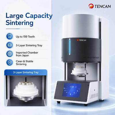 1C Accuracy Dental Ceramic Furnace 1700C High Temp Programmable 90 Min Fast Sintering 150 Units