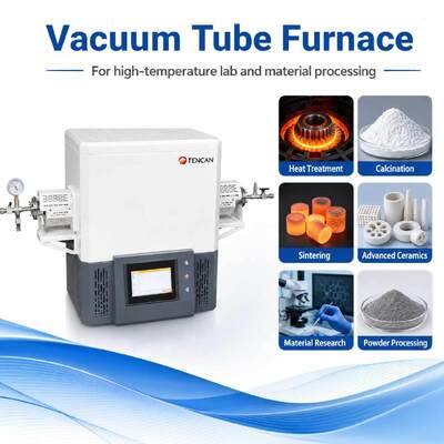 TENCAN TC-12NT Four à tube sous vide à température maximale de 1600 °C avec tube de quartz de haute pureté et contrôle de température programmable