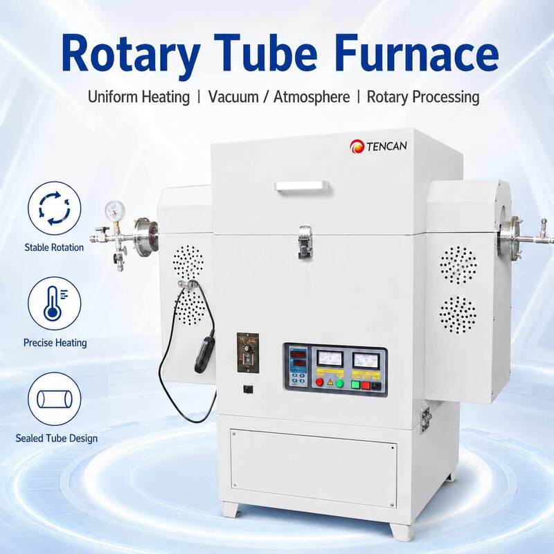 TENCAN TC-12NRT Haute température 1200C Fourniture tubulaire à vide de laboratoire MOSI2 élément chauffant de haute pureté de quartz/aluminium